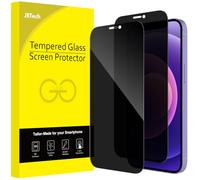 JETech Verre Trempé Anti-Espion pour iPhone 12 mini, Lot de 2 | Protection D'écran à Couverture Intégrale, Protection Bord à Bord, Compatible avec Coque, Transparent HD