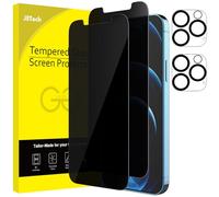 JETech Verre Trempé Anti-Espion pour iPhone 12 Pro Max 6,7 Pouces avec Protection d'Objectif de Caméra, Film Protection Écran, 2 Pièces Chacun