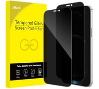 JETech Protection d'Écran Anti-Espion pour iPhone 12 Pro Max 6,7 Pouces, Couverture Complète Film en Verre Trempé, Compatible Coque, Lot de 2