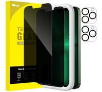 JETech Verre Trempé Anti-Espion pour iPhone 13 Pro 6,1 Pouces avec Protection Objectif Caméra Arrière, Film Protection Écran, Outil d'Installation, 2 Pièces Chacun