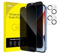 JETech Verre Trempé Anti-Espion pour iPhone 14 6,1 Pouces avec Protecteur Objectif Caméra Arrière, Couverture Complète,Film Protection Écran, 2 Pièces Chacun