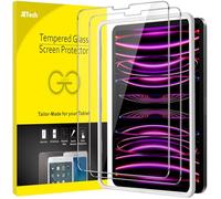 JETech Verre Trempé pour iPad Pro 11 Pouces (2022/2021/2020/2018 Modèle) et iPad Air 5/4 10,9 Pouces avec Outil d'Installation Facile, Film en Protection Écran, HD Clair, Lot de 2