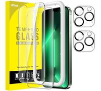 JETech Verre Trempé pour iPhone 13 Pro Max 6,7 Pouces avec Protection d'Objectif de Caméra Arrière, Kit Outil D'installation Facile, Film Protection Écran, 2 Pièces Chacun