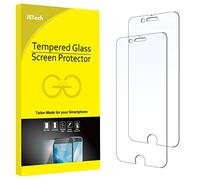 JETech Protection d'Écran pour iPhone 8 Plus/7 Plus 5,5 Pouces, Film en Verre Trempé, Lot de 2