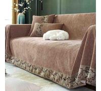 Jetés de canapé en Chenille Style Chinois pour Grands canapés 3 et 4 Places, antidérapants, pour fauteuils et Lits, très Grands jetés décoratifs pour Un Salon Cosy