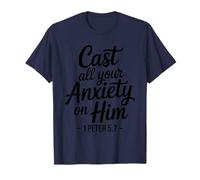 Jetez Toute Votre anxiété sur Lui - Verset biblique Foi chrétienne T-Shirt