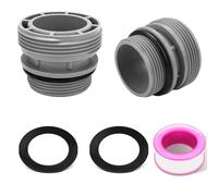 Jetgomet 4560 Lot de 2 adaptateurs de conversion de tuyau de piscine - Connecteurs de tuyau de 40 mm vers 3,8 cm compatibles avec les pompes de filtre de piscine hors sol Intex, Hayward et Coleman
