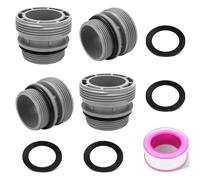 Jetgomet 4560 Lot de 4 adaptateurs de conversion de tuyau de piscine - Connecteurs de tuyau de 40 mm vers 3,8 cm compatibles avec les pompes de filtre de piscine hors sol Intex, Hayward et Coleman