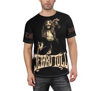 Jethro T-shirt d'été Tull pour homme - Noir - Design cool - Logo imprimé graphique - Col rond - Manches courtes - Décontracté - Pour les fans de chanteurs - Cadeau idéal, 7, M