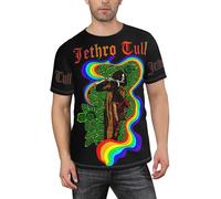 Jethro T-shirt d'été Tull pour homme - Noir - Design cool - Logo imprimé graphique - Col rond - Manches courtes - Décontracté - Pour les fans de chanteurs - Cadeau idéal, 6, M
