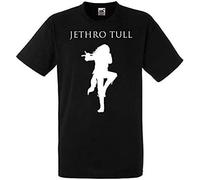 Jethro Tull T-Shirt Rock Tee Black Manches Courtes(Medium)