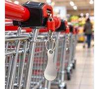 Jeton de caddie, porte-clés en acier inoxydable pour les acheteurs, 5,41 cm | Excellent pour les voyages au supermarché et le shopping, corps en acier inoxydable avec anneau sécurisé, couleur argent