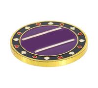 Jeton de Croupier Poker Métal Petit Blind, Accessoire de Jeu de Hasard Double Face, Bouton Rond Robuste pour Jeux et Parties de Poker, Pièce Unique Polyvalente