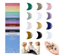 Jeton de poche en pierre naturelle - Pierre précieuse naturelle - Cadeau de condoléances en vrac, mini pierres précieuses polies - Cartes d'échange pour amis, camarades de classe, collègues (12 pièces