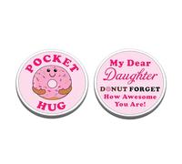 Jeton de poche pour fille, cadeau pour ma fille, souvenir de relation longue distance, cadeau de maman et papa, cadeau d'anniversaire pour adolescentes, filles, cadeaux d'anniversaire