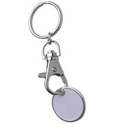 Jeton pour chariot avec porte-clés avec clip En métal Silber