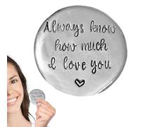 Jetons de poche inspirants - Fabriqués à la main en étain avec message positif | Jetons de câlin émotionnels pour petit ami, petite amie, gfts d'amour attentionné pour la motivation quotidienne