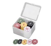 Jetons De Poker,100 Pièces D'Accessoires De Jeu Avec Boîte De Rangement - Jetons De Poker,pour Voyage Nuit Tournois Fêtes Vacances Anniversaire Bureaux Salle Réunion