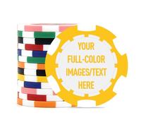 Jetons de poker personnalisés de 40 mm avec votre texte, logo ou motif pour mariages, anniversaires, fêtes, événements d'entreprise et collectes de fonds, 100 jetons de poker colorés de taille casino