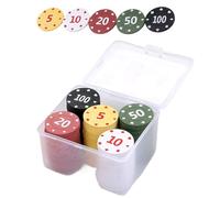Jetons de poker, volume de marqueur de jeu évalué professionnellement, accessoires de paris emballés, article de divertissement de première classe, équipement de jeu à domicile le mieux noté