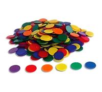 Jetons en plastique - Lot de 500 jetons en plastique opaque - 6 couleurs assorties