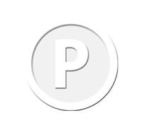 Jetons en plastique - Motif en relief - Diamètre 25 mm - Blanc - Lot de 100