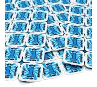 Jetons événementiels séparables CombiCraft avec 1000 jetons en Bleu à casser comme 2 pièces de Demi, idéal comme méthode de paiement pour événements