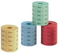 Jetons repas Herlitz 30 x 55 mm couleur au hasard 5 rouleaux de 1.000 coupons