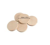 Jetons ronds en bois lisse non fini de 15 à 35 mm, formes découpées naturel vierge for loisirs créatifs et peinture(100pcs 40mm)