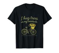 J'étreins les arbres sur mon trajet, vélo écologique, illustration de la nature T-Shirt