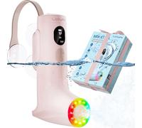 Jets de bain pour baignoire, mode jet de bain/bulle, accessoires de baignoire portables sans fil avec 3 niveaux de vitesse réglables pour se détendre au quotidien à la maison (Pink)