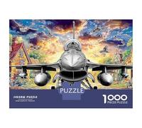 Jets futuristes au-Dessus de Fantasy Village 1000 Pièces Jet de Chasse Puzzle pour Adultes Experts Carton Résistant À l'usure sans Reflets Anti-Stress Difficile Édition Limitée 38x26cm/1000pcs