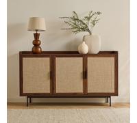 Jetson - Buffet 3 Portes - Tissu & Noyer