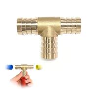 Jetstream 19mm Raccord Tuyau Arrosage en Laiton Chromé, Connecteur à 3 Voies Haute Résistance, Tuyau et Raccords en Forme de T, pour Raccord Tuyau d'Arrosage 19mm, Compatible Eau, Huile, Carburant