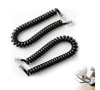 Jetstream 2 Pièces Câble Téléphonique, RJ9 4P4C (RJ10, RJ22) Cable Téléphonique Spiralé, Câble Téléphone Fixe, pour Combiné de Téléphone, 1 à 3 M de Long Déroulé
