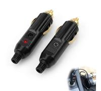 Jetstream 2 Pièces Prises Mâles pour Allume-Cigares, Allume Cigares Fiche, 12V/24V USB Adaptateur Male avec Fusibles 15A, Prise Universelle DIN/Zig pour Voiture, Camion, Camping-Car, Moto