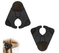 Jetstream 2 Pièces Support de Canne de Marche, Support de Béquille Polyvalent, Porte Canne pour Table, Fixation pour Tables, Bureaux, Comptoirs, pour Cannes d'un Diamètre de 1,6 à 2,5 cm (Noir)