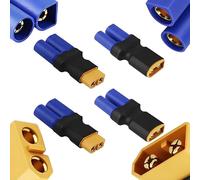 Jetstream 4 PCS Convertisseurs sans Fil Compact Mâle Femelle, Adaptateurs XT60 à EC5, EC5 à XT60, Connexion de Batterie pour Drones, Voitures Miniatures et Avions Télécommandés