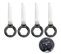 Jetstream 4 Pièces Clé Extraction Autoradio, Clés Extraction Stéréo Voiture, Autoradio Adaptateur Demontage, Demontage Cle Outils de DéMontage de Garnitures Universel Autoradio (Noir)