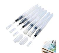 Jetstream 6 Pièces Pinceaux Aquarelle à Reserve d'eau, Aquarelle Rechargeable, Adaptée à la Peinture à l'Aquarelle, à la Colorisation de Calligraphie Et Au Dessin en Voyage, Légère Et Durable
