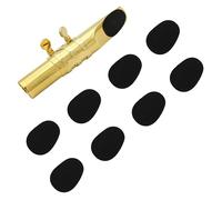 Jetstream 8 Pièces Coussinets de Dent de Saxophone, 0.8mm Coussin Embouchure Clarinette, Clarinette Pads, D'embouchure en Caoutchouc Ovale, pour Instruments pour Clarinette Hautbois