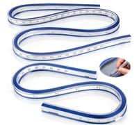 Jetstream Regle Flexible, Regle Courbe Flexible 30 cm et 60 cm, Double Face pour Mesures, pour le Dessin de Menuiserie, la Conception de Vêtements, les Dessinateurs, les Tailleurs, les Designers
