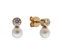 JETTE Boucles d'Oreilles Femme Argent 925/1000 Recyclé 2 Nacres - 32030841, One Size, Argent sterling, Pas de pierre précieuse