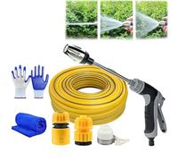 Jetterix Haute Pression Portable - 2026 Nouveau jetterix Pistolet de Nettoyage Puissant 15x avec Buse Multi-Angle pour Voiture, Terrasse et Gouttière (1pcs+Tuyau de 5 mètres)