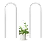 JETTIFY Lot de 2 treillis en acrylique transparent en forme de U pour plantes d'intérieur, petits treillis pour plantes grimpantes en pot, support de plantes grimpantes, treillis Hoya pour vigne,
