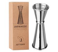 Jettory Jigger - Jigger Japonais 1oz / 2oz avec Mesures à l'Intérieur - Jigger à Cocktail - Jigger en Acier Inoxydable 304 de qualité alimentaire pour le Barman - Mesureur de Bar.