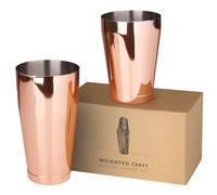 Jettory Shaker Cocktail | Boston Cocktail Kit de 500 ml (18 oz) & 800ml (28oz) | shaker inox pour barmen professionnels et à domicile les amateurs de cocktails. (Or rose)