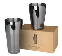Jettory Shaker Cocktail | Boston Cocktail Kit de 500 ml (18 oz) & 800ml (28oz) | shaker inox pour barmen professionnels et à domicile les amateurs de cocktails. (Noir)