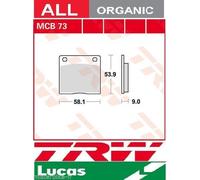 Jeu de plaquettes de frein TRW MCB72