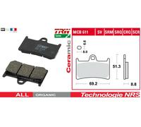 Jeu 2 Plaquettes de frein Avant TRW Lucas MCB611 Yamaha MT-07 Moto Cage 2015